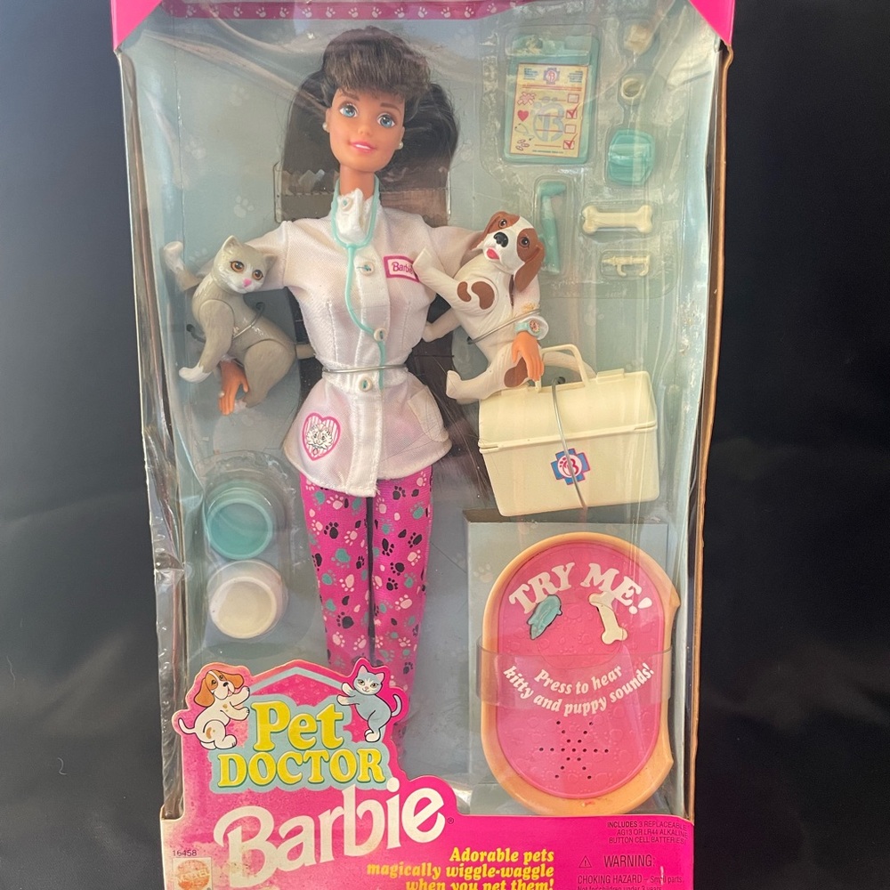 Vintage 1996 Mattel Pet Doctor Barbie Doll